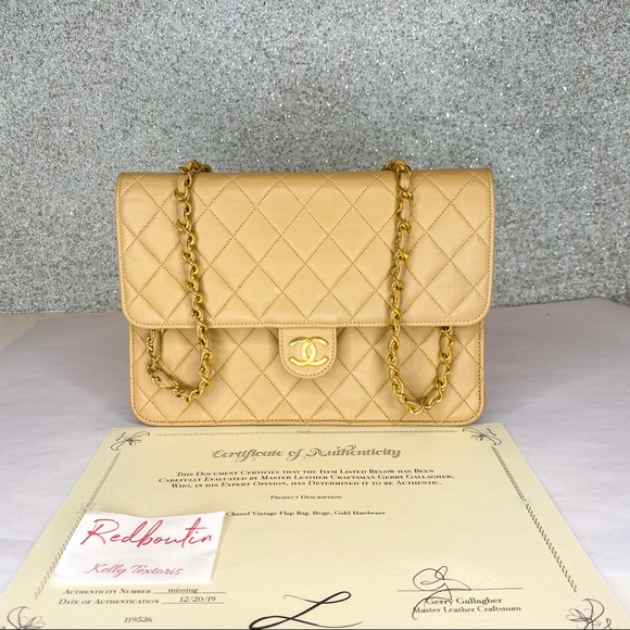CHANEL Handbags - 🎈SOLD  Classic Flap Bag Beige with gold hardware